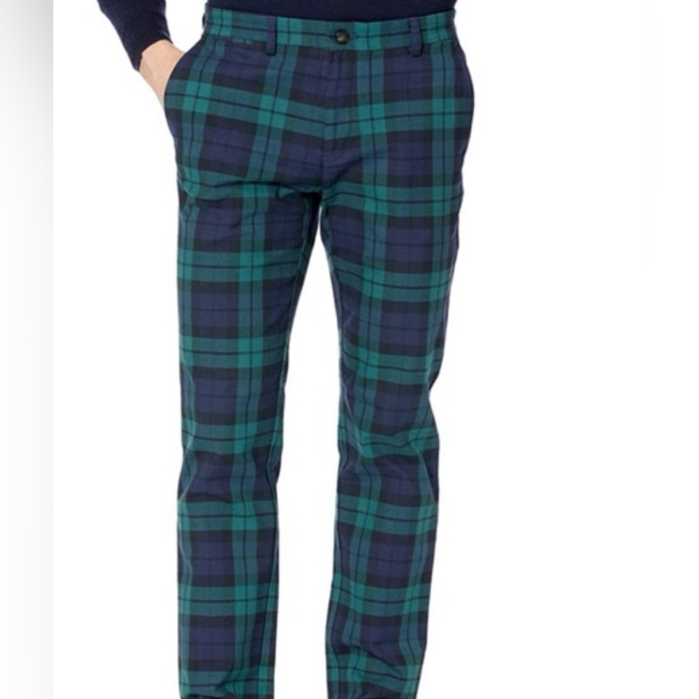 Vineyard Vines Blue and Green Plaid Kids Casual Bottoms